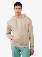 Triple Needle Stitch Hoodie Beige