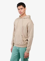 Triple Needle Stitch Hoodie Beige