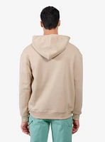 Triple Needle Stitch Hoodie Beige