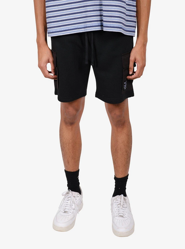 Nylon Pocket 7" Fleece Shorts Black