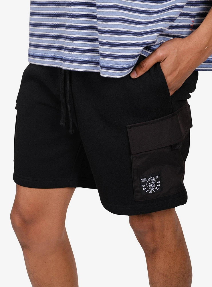 Nylon Pocket 7" Fleece Shorts Black