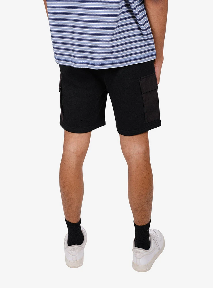 Nylon Pocket 7" Fleece Shorts Black