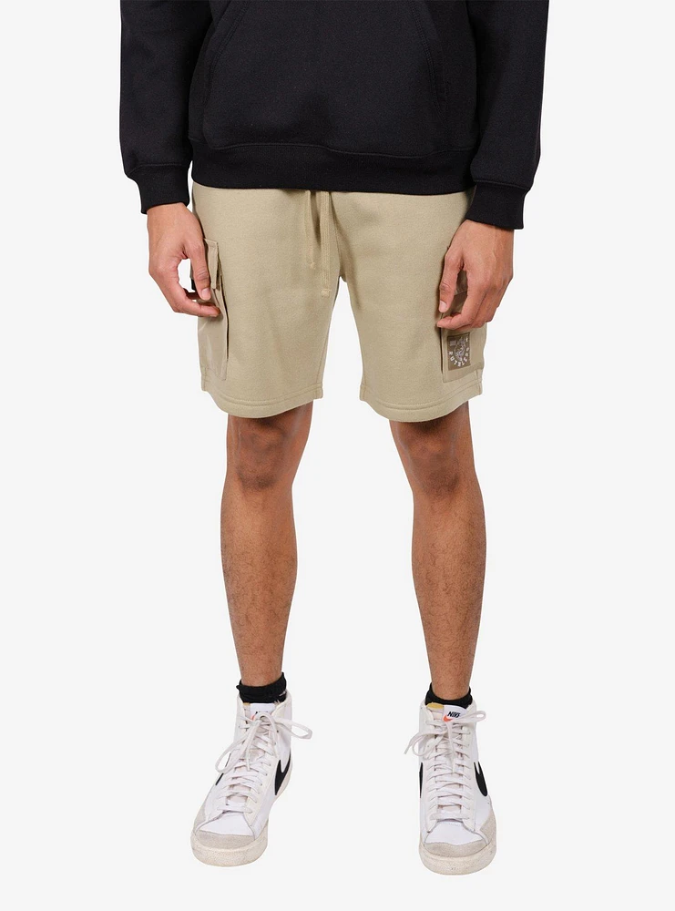 Nylon Pocket 7" Fleece Shorts Khaki