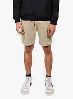 Nylon Pocket 7" Fleece Shorts Khaki