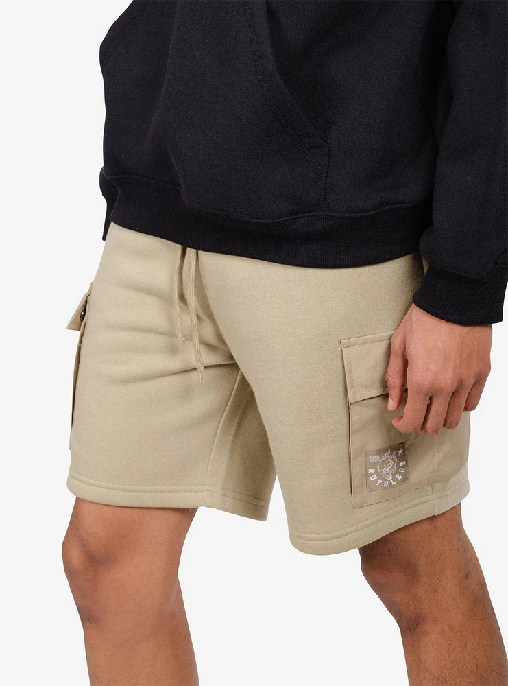 Nylon Pocket 7" Fleece Shorts Khaki