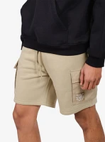 Nylon Pocket 7" Fleece Shorts Khaki