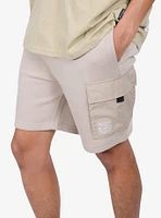 Nylon Pocket 7" Fleece Shorts Beige