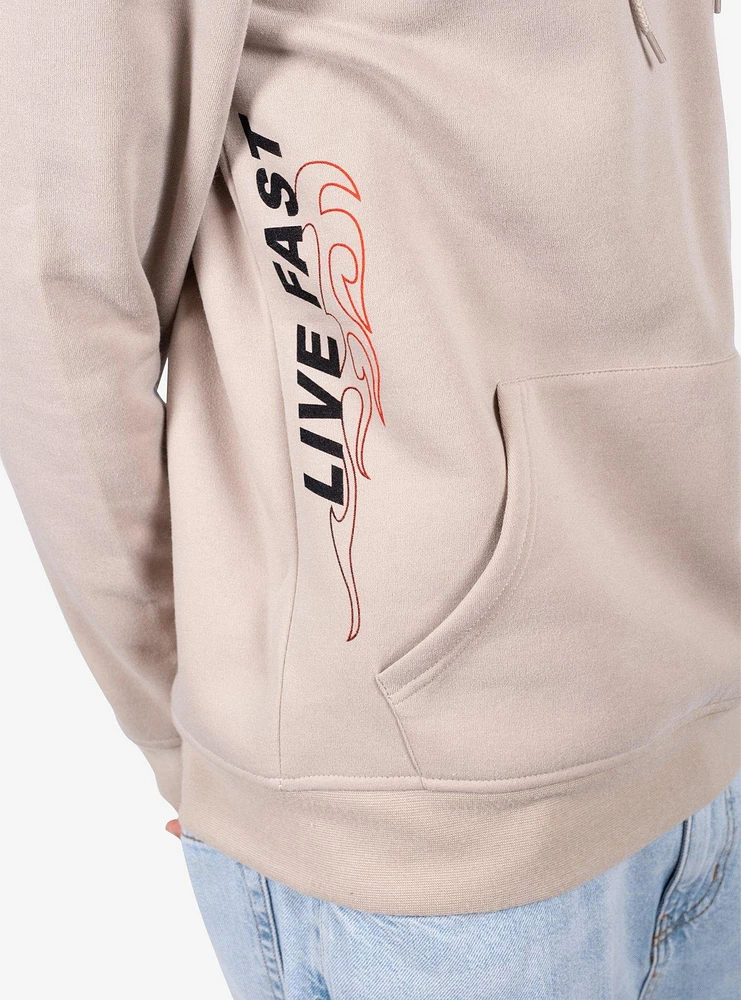 Live Fast Racing Hoodie Beige