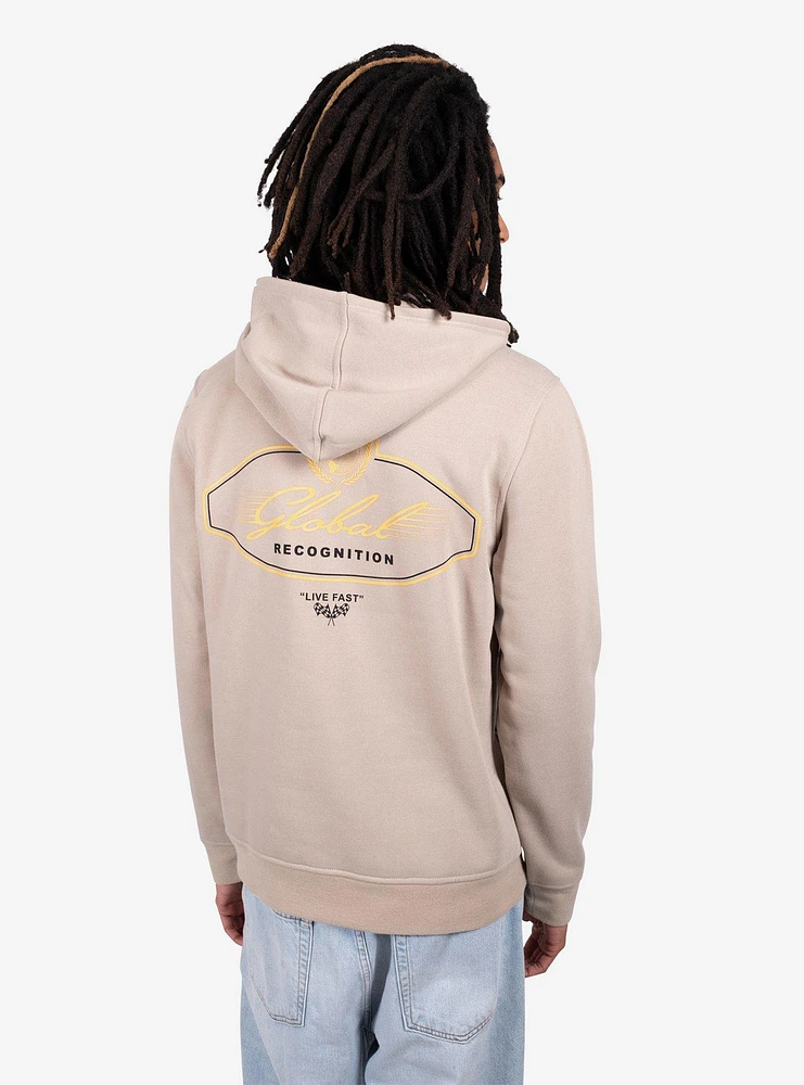 Live Fast Racing Hoodie Beige