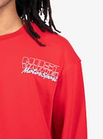 Most Wanted Motorsport Crewneck Sweatshirt Red