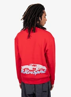 Most Wanted Motorsport Crewneck Sweatshirt Red