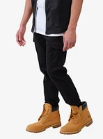 Cargo Pocket Twill Jogger Black