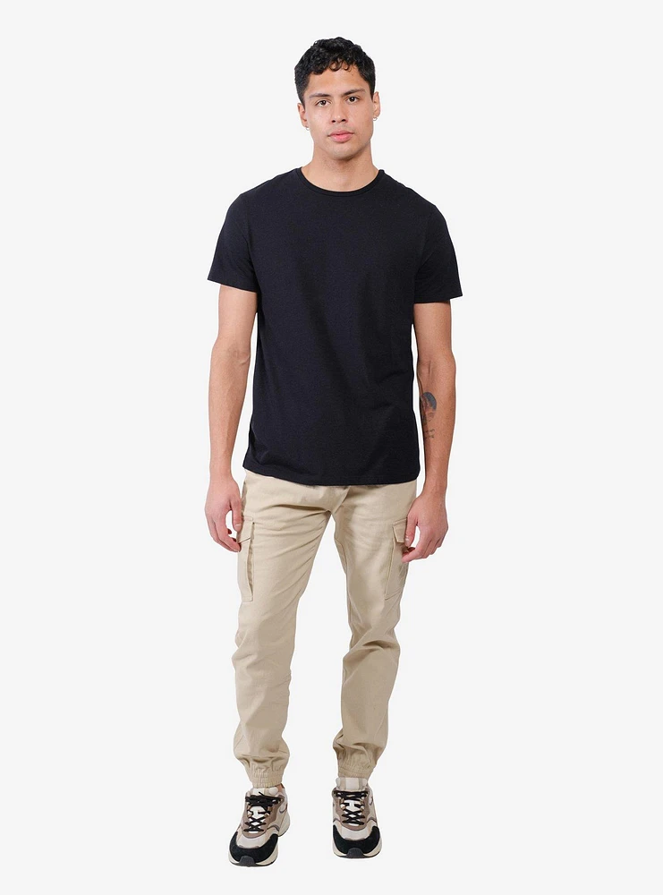 Cargo Pocket Twill Jogger Khaki