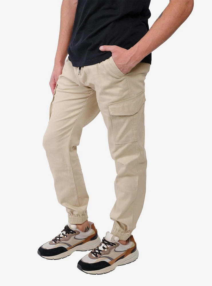 Cargo Pocket Twill Jogger Khaki