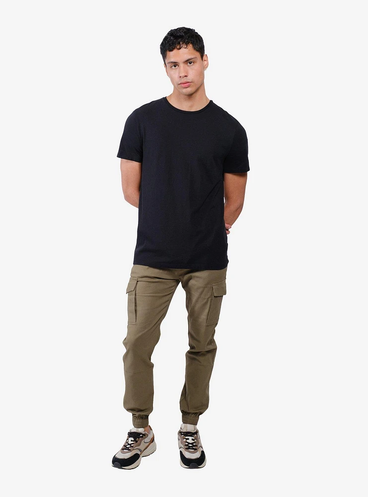 Cargo Pocket Twill Jogger Olive