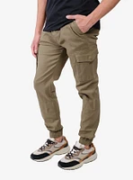 Cargo Pocket Twill Jogger Olive