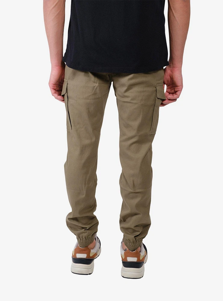 Cargo Pocket Twill Jogger Olive