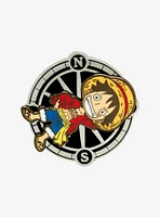 One Piece Monkey D. Luffy Compass Spinning Enamel Pin - BoxLunch Exclusive