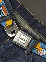 Dexter's Laboratory Title Logo With Dexter And Dee Dee Youth Seatbelt Belt