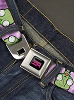 Invader Zim Gir Flip Poses Tie Dye Youth Seatbelt Belt