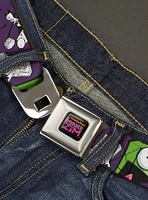 Invader Zim GIR Poses And Sketch Purple Youth Seatbelt Belt