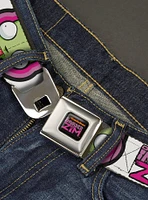 Invader Zim Title Logo And GIR Pose Close Ups Youth Seatbelt Belt