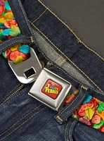 The Flintstones Fruity Pebbles Vivid Cereal Close Up Youth Seatbelt Belt