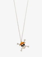 One Piece Straw Hat Crew Jolly Roger Rhinestone Necklace - BoxLunch Exclusive