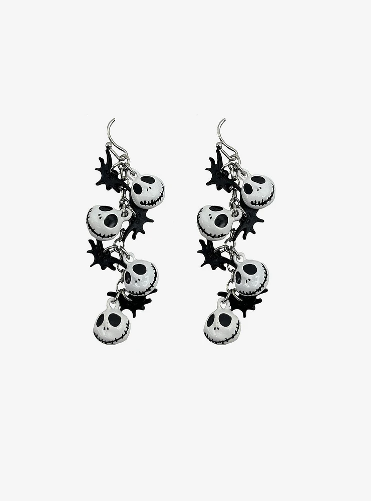 The Nightmare Before Christmas Jack Skellington Heads Drop Earrings