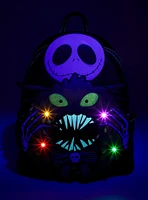 Loungefly Disney The Nightmare Before Christmas Jack Skellington Wreath Glow-in-the-Dark Light-Up Mini Backpack — BoxLunch Exclusive