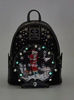 Loungefly Disney The Nightmare Before Christmas Jack & Sally Snowflake Glow-in-the-Dark Mini Backpack - BoxLunch Exclusive