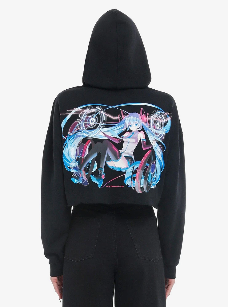 Hatsune Miku Two-Sided Crop Girls Hoodie