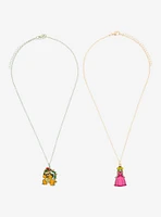 Super Mario Peach & Bowser Best Friend Necklace Set