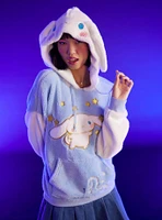 Cinnamoroll Starry Cloud Girls Oversized Fuzzy Hoodie