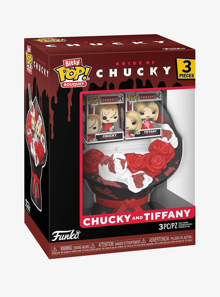 Funko Bride Of Chucky Bitty Pop! Bouquet Chucky & Tiffany Vinyl Figure Set