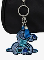 Disney Lilo & Stitch Rhinestone Stitch Puffed Tassel Keychain