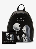 Loungefly The Nightmare Before Christmas Jack & Sally Misfit Love Mini Flap Wallet