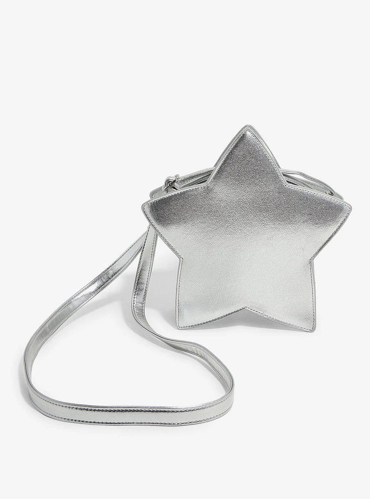 Silver Star Figural Crossbody Bag