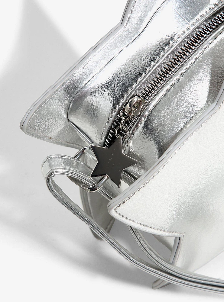 Silver Star Figural Crossbody Bag