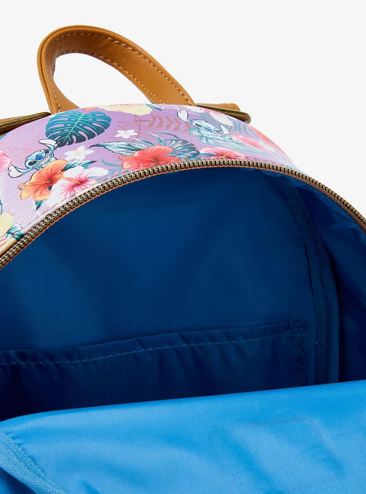 Loungefly Disney Stitch Tropical Flowers Mini Backpack