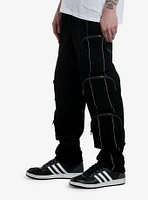 Black Zipper Cargo Pocket Pants