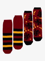 Harry Potter Gryffindor Icon Stripe Cozy Socks 2 Pair