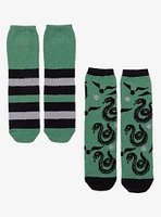 Harry Potter Slytherin Icon Stripe Cozy Socks 2 Pair