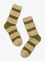 Mushroom Frog Stripe Fuzzy Socks