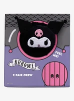 Kuromi Plush Ruffle Cozy Crew Socks Gift Set