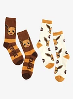 Pokemon Eevee Cozy Crew Socks 2 Pair