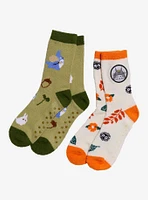 Studio Ghibli® My Neighbor Totoro Leaves Cozy Slipper Socks 2 Pair