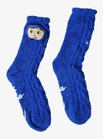 Coraline Plush Cable Knit Cozy Socks