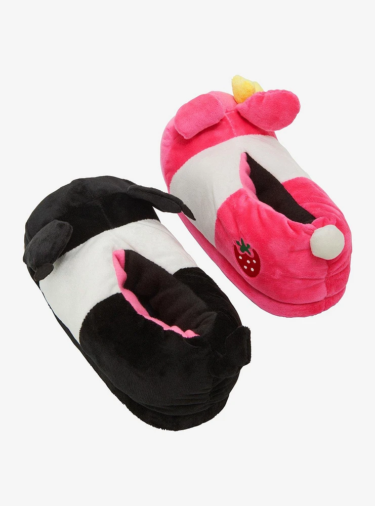 My Melody & Kuromi Mismatch Plush Slippers