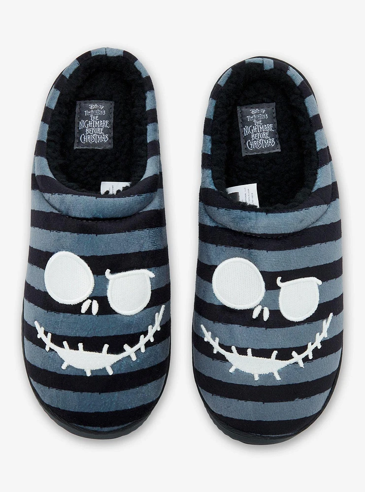 The Nightmare Before Christmas Jack Stripe Glow-In-The-Dark Slippers